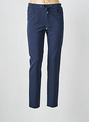 Pantalon slim taille élastique taille normale bleu FRANK WALDER femme