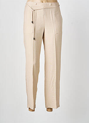 Pantalon 7/8 taille élastique taille normale beige TINTA STYLE femme