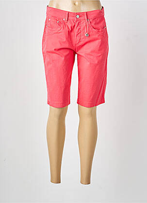 Bermuda tissage popeline taille normale rose ANNA MONTANA femme