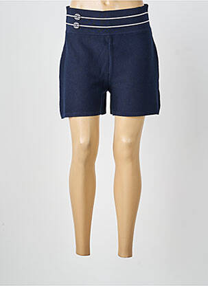 Short coupe droite taille haute bleu SAINT JAMES femme