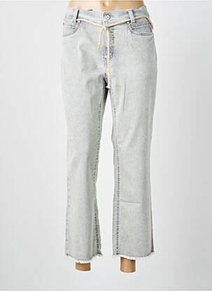 Jeans coupe droite gris ANNA MONTANA femme