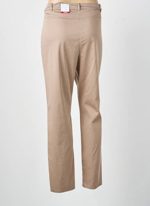Pantalon slim stretch taille normale marron FRANK WALDER femme