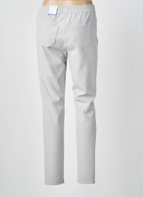 Pantalon slim taille élastique taille normale gris FRANK WALDER femme