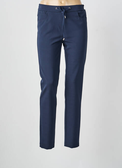Pantalon slim taille élastique taille normale bleu FRANK WALDER femme