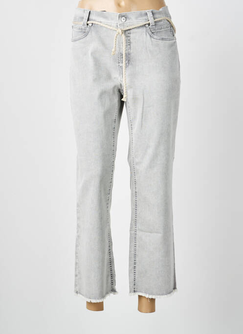 Jeans coupe droite gris ANNA MONTANA femme
