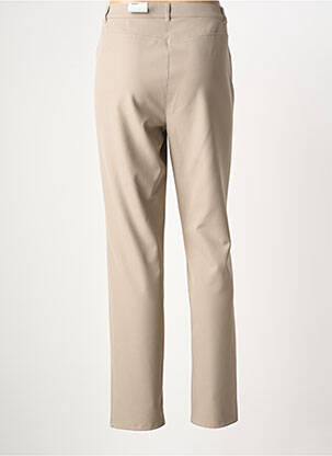 Pantalon droit stretch taille normale beige FRANK WALDER femme