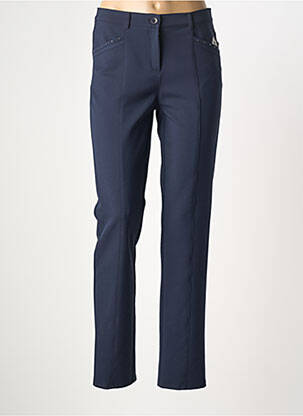 Pantalon droit stretch taille normale bleu FRANK WALDER femme