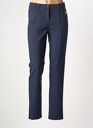 Pantalon droit stretch taille normale bleu FRANK WALDER femme
