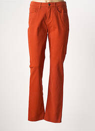Pantalon droit stretch taille normale orange GUY DUBOUIS femme