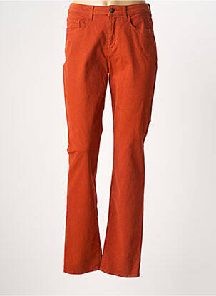 Pantalon droit stretch taille normale orange GUY DUBOUIS femme