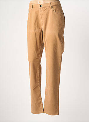 Pantalon droit stretch taille normale beige GUY DUBOUIS femme