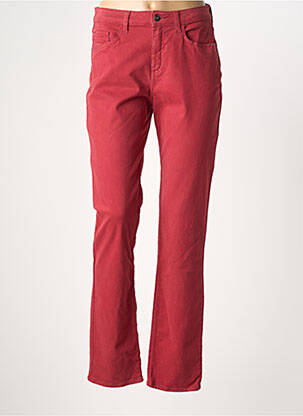 Pantalon droit stretch taille normale rouge clair GUY DUBOUIS femme