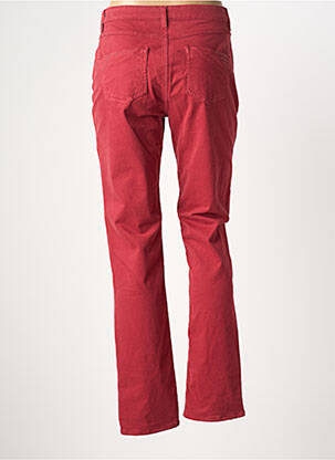 Pantalon droit stretch taille normale rouge clair GUY DUBOUIS femme