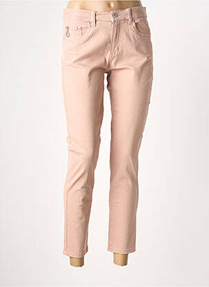 Pantalon 7/8 stretch taille normale rose ANNA MONTANA femme