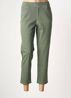 Pantalon 7/8 stretch taille normale vert ANNA MONTANA femme