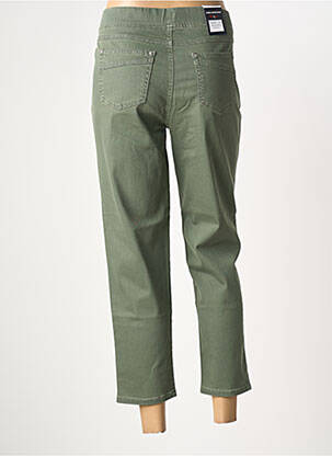 Pantalon 7/8 stretch taille normale vert ANNA MONTANA femme