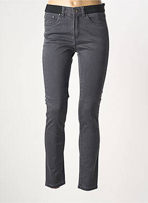 Pantalon slim taille élastique taille normale gris ANNA MONTANA femme