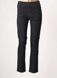 Jeans coupe slim stretch taille normale noir ANNA MONTANA femme