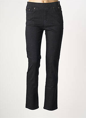 Jeans coupe slim stretch taille normale noir ANNA MONTANA femme