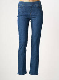 Jegging tissage popeline taille normale bleu ANNA MONTANA femme