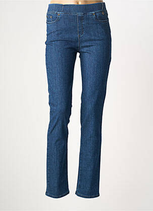 Jegging tissage popeline taille normale bleu ANNA MONTANA femme