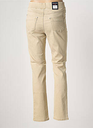 Pantalon droit stretch taille normale beige ANNA MONTANA femme