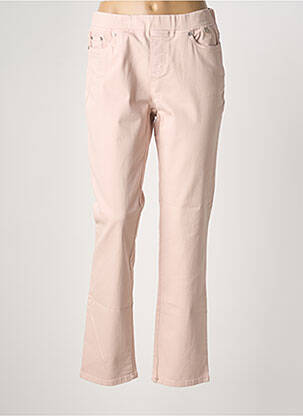 Pantalon droit stretch taille normale rose ANNA MONTANA femme