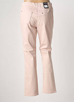 Pantalon droit stretch taille normale rose ANNA MONTANA femme