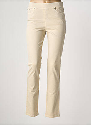 Pantalon slim taille élastique taille normale beige ANNA MONTANA femme