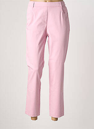 Pantalon 7/8 stretch taille normale rose FRANK WALDER femme