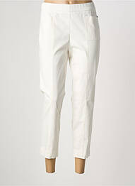 Pantalon 7/8 stretch taille normale blanc FRANK WALDER femme