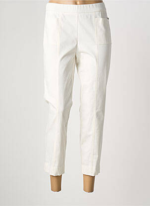 Pantalon 7/8 stretch taille normale blanc FRANK WALDER femme