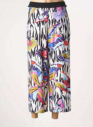 Pantalon large tissage popeline taille normale blanc OLIVIER PHILIPS femme