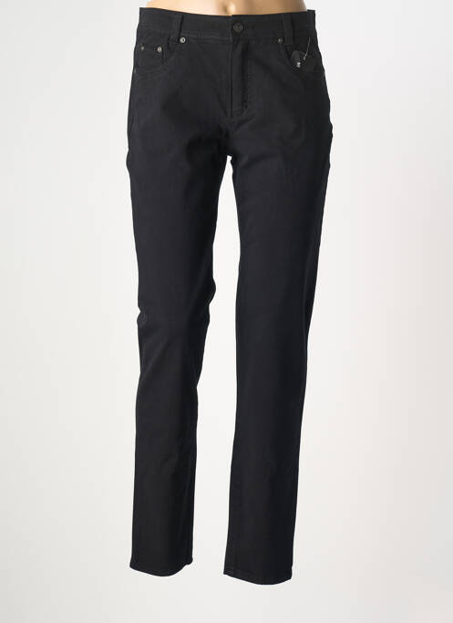 Jeans coupe slim stretch taille normale noir ANNA MONTANA femme