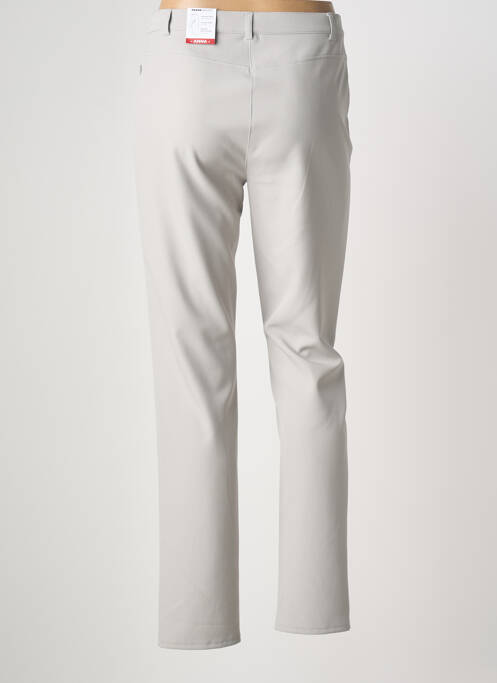 Pantalon droit stretch taille normale gris FRANK WALDER femme