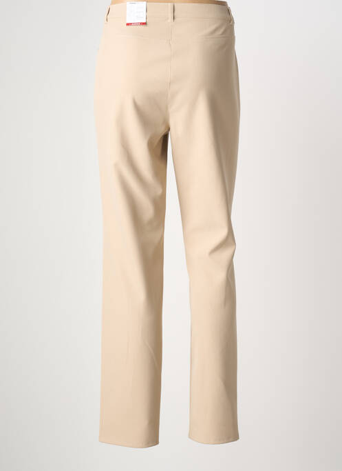 Pantalon droit stretch taille normale beige FRANK WALDER femme