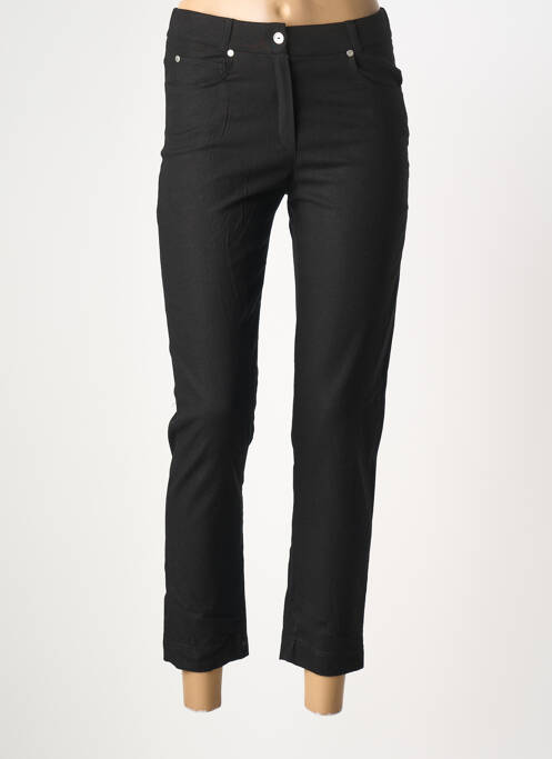 Pantalon 7/8 stretch taille normale noir GUY DUBOUIS femme