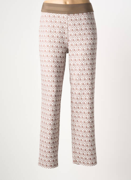 Pantalon droit stretch taille normale marron TUZZI femme