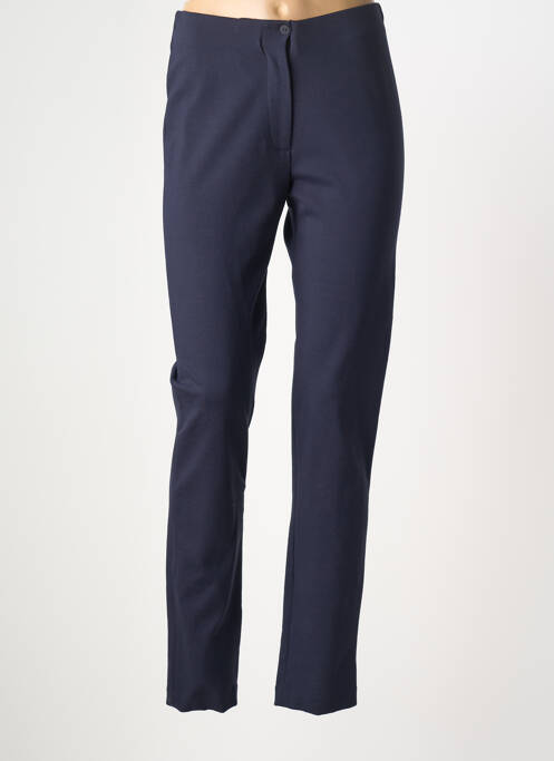 Pantalon slim taille élastique taille normale bleu GUY DUBOUIS femme