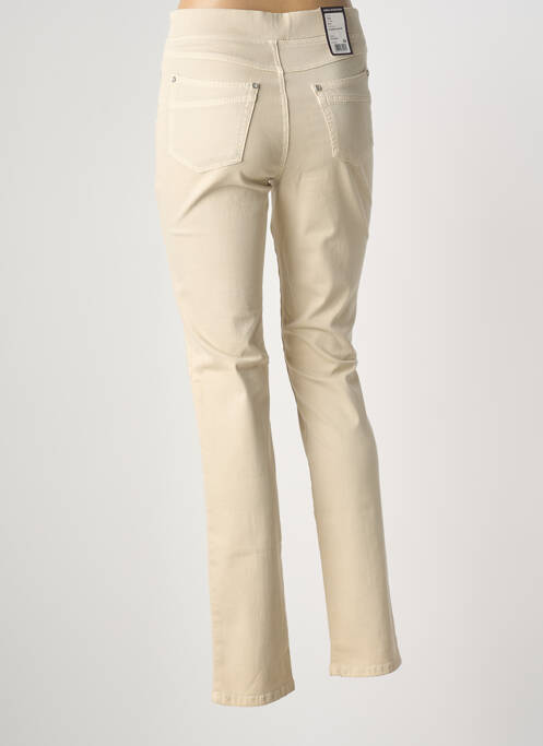 Pantalon slim taille élastique taille normale beige ANNA MONTANA femme