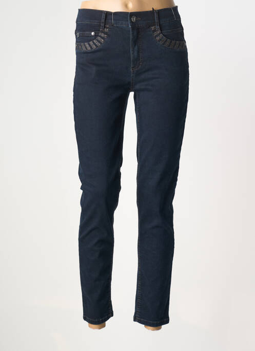 Jeans coupe slim bleu ANNA MONTANA femme