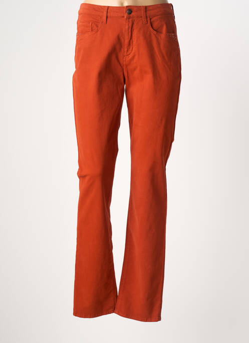 Pantalon droit orange GUY DUBOUIS femme