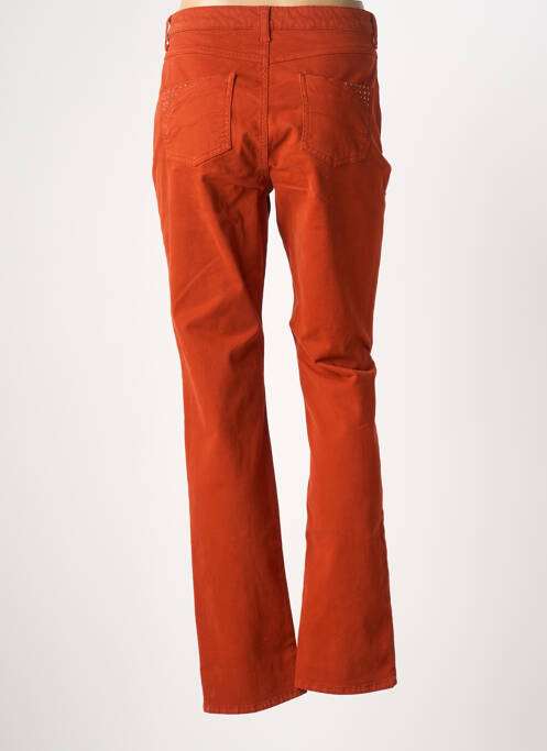 Pantalon droit orange GUY DUBOUIS femme