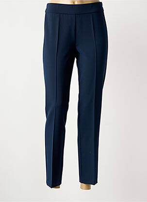 Pantalon 7/8 taille élastique taille normale bleu FRANK WALDER femme