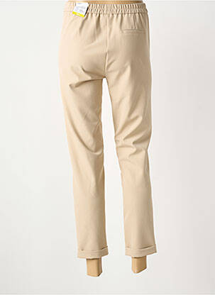 Pantalon 7/8 taille élastique taille normale beige FRANK WALDER femme