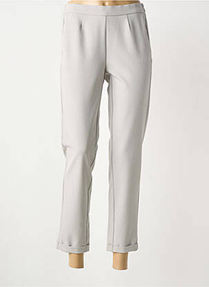Pantalon 7/8 stretch taille normale gris FRANK WALDER femme