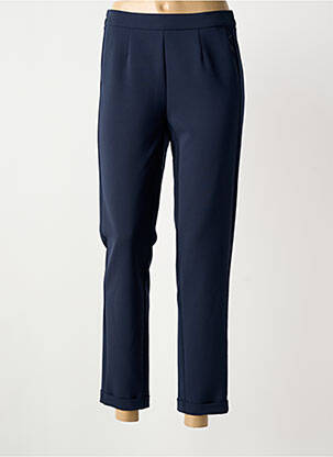 Pantalon 7/8 taille élastique taille normale bleu FRANK WALDER femme