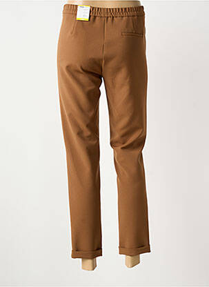 Pantalon 7/8 taille élastique taille normale marron FRANK WALDER femme