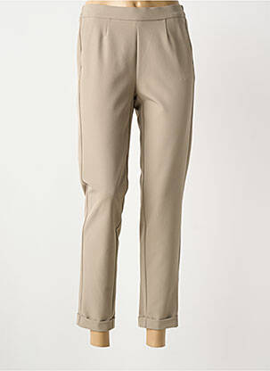 Pantalon 7/8 taille élastique taille normale gris FRANK WALDER femme