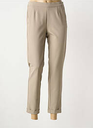 Pantalon 7/8 taille élastique taille normale gris FRANK WALDER femme